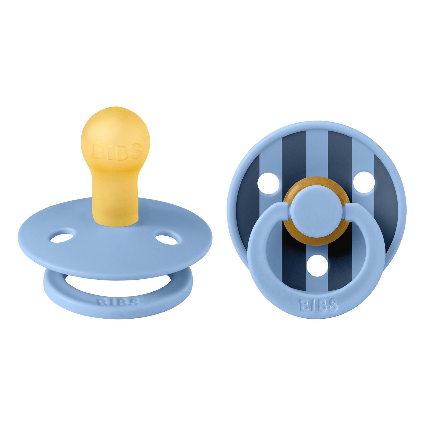 Bibs Pacifier Size 1-Baby 0-6M (2pcs)-Studio Colour -Sky Blue Mix