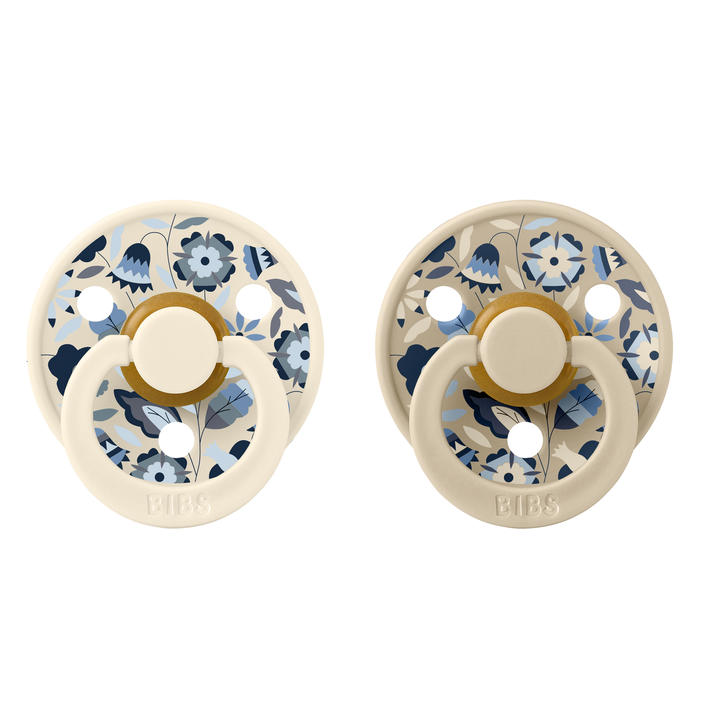 Bibs x Liberty 2 PACK Colour Bobo Latex Size 1 Ivory Mix