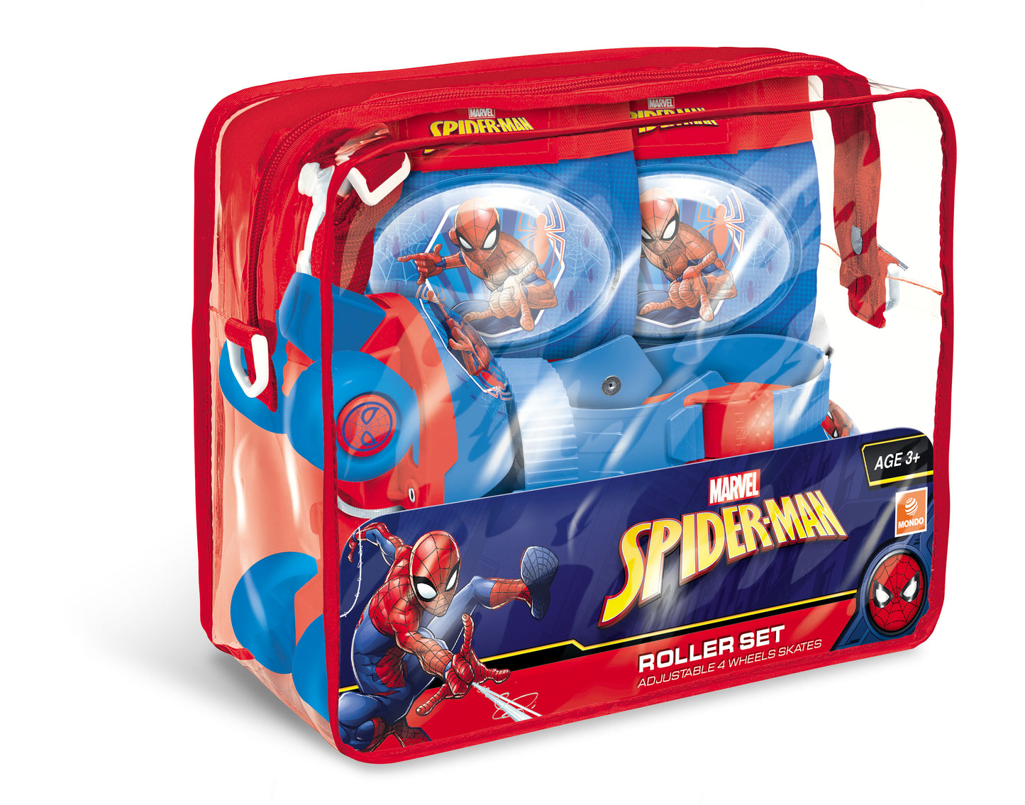 Mondo - Roller 4 Wheels Skates Set - Spiderman