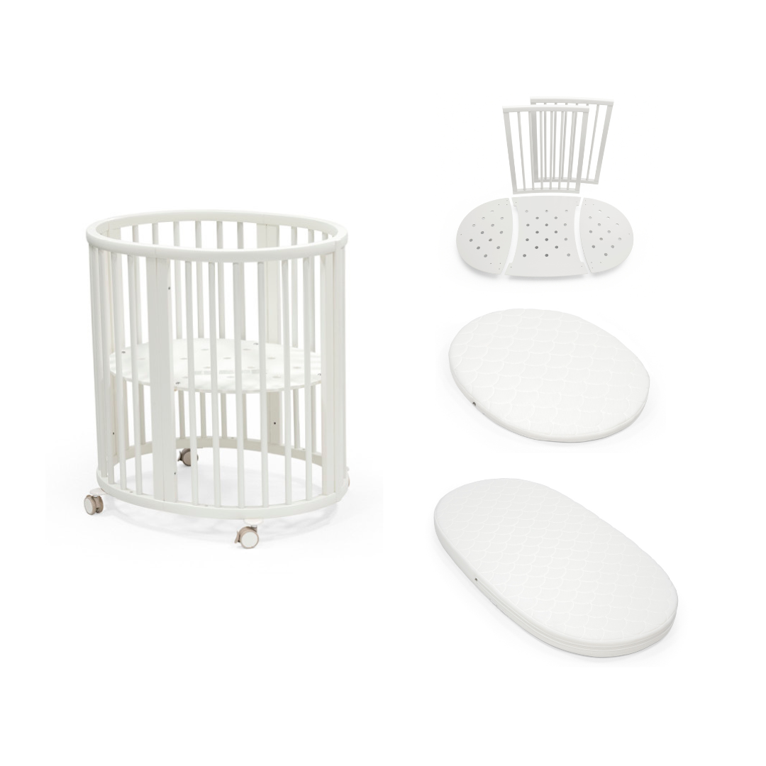 stokke sleepi mini white Sleepi Mini White + Extension + Mini Mattress + Bed Mattress Bundle –  Little Wings