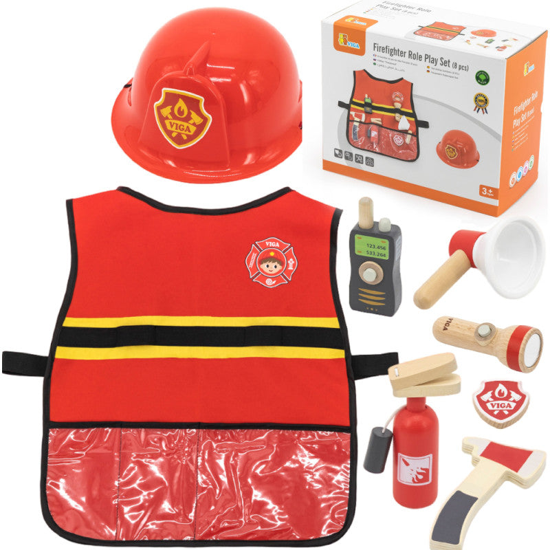 Firefighter Role Play Set (8 pcs)-Viga – Little Wings