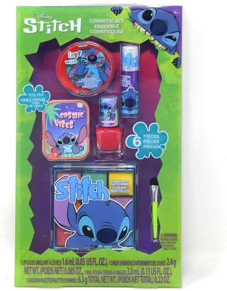 Disney Stitch 6 Piece Cosmetic Set
