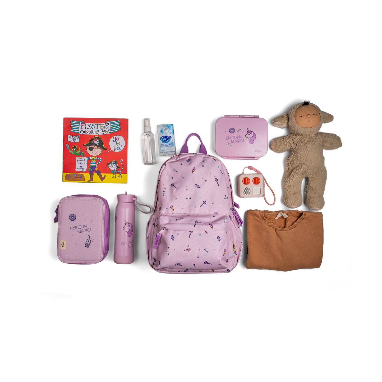 Citron-Medium Backpack-Stormy Unicorn