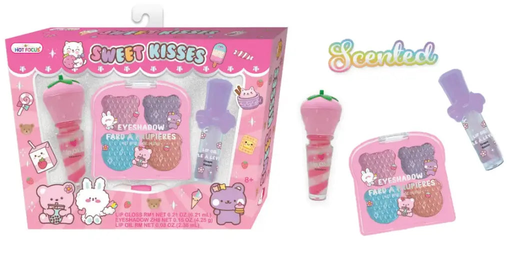 Sweet Kisses Scented Cosmetic Set – Hot Focus