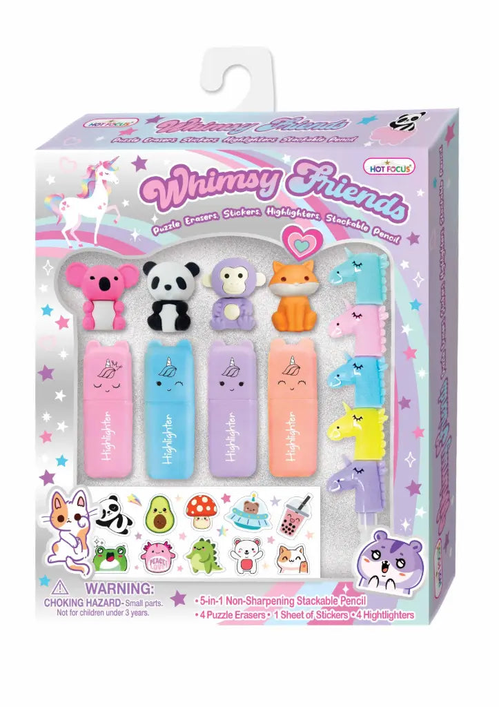 Whimsy Friends Stationery Set – Hot Focus