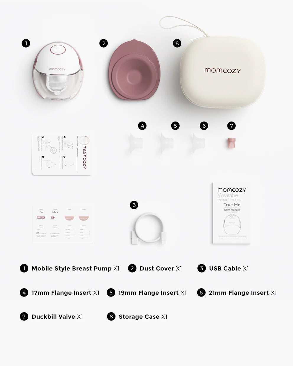 Momcozy M6 Mobile Style Hands-Free Wearable Breast Pump - Single Electric Pump