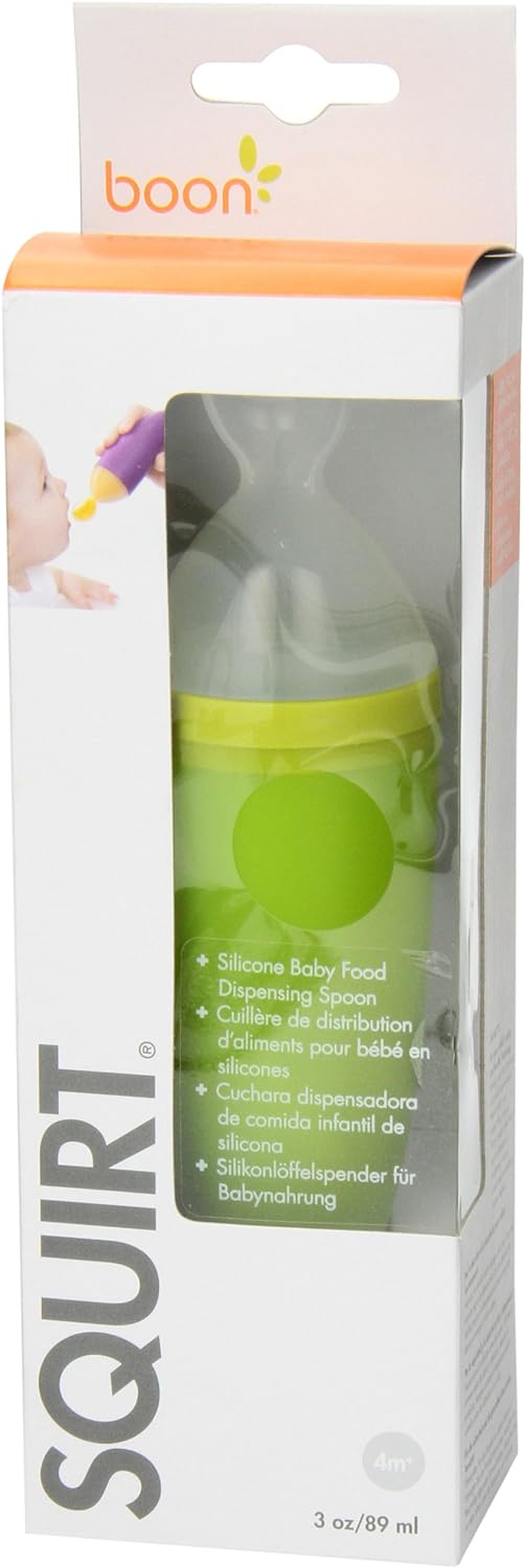 Boon Squirt Silicone Baby Food Dispensing Spoon-Green