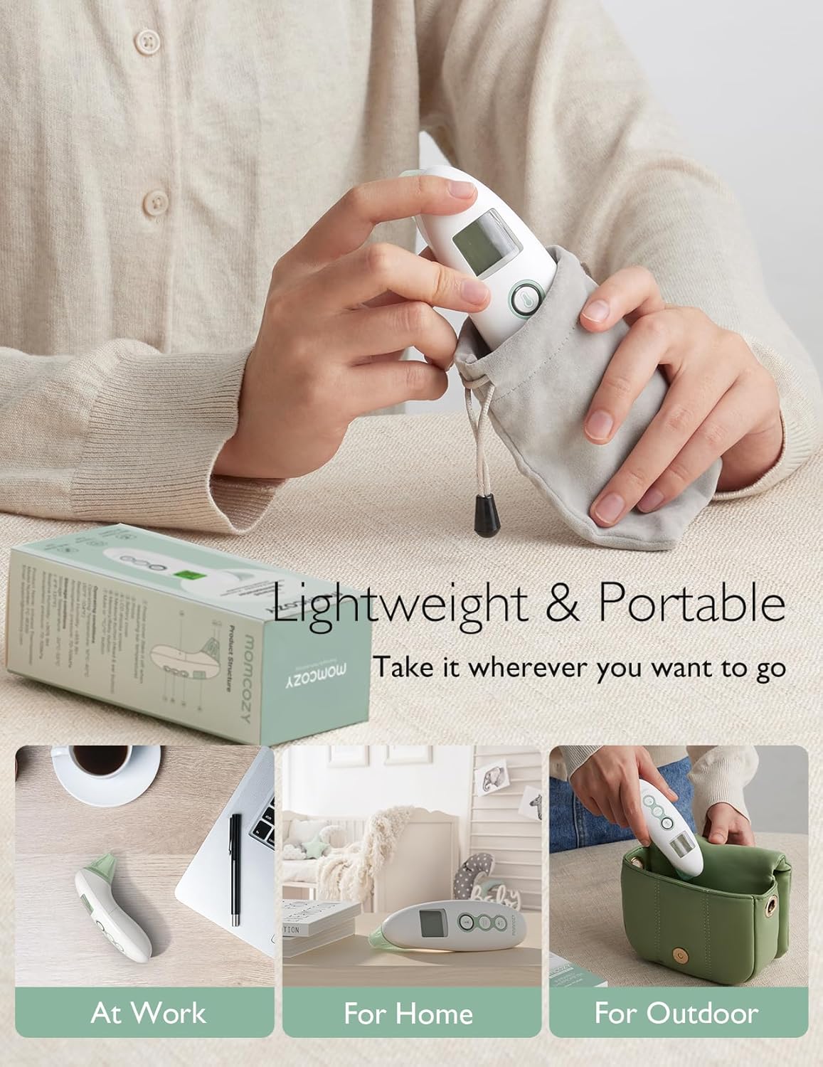 Momcozy Non-Contact Forehead and Ear Thermometer