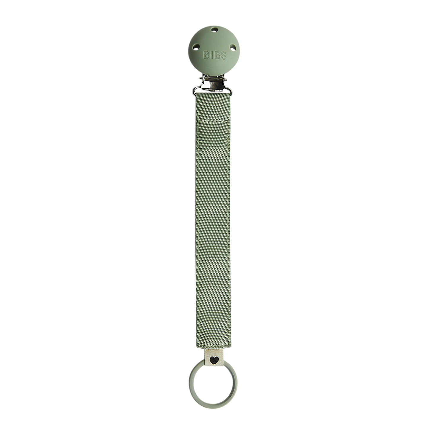 Bibs Pacifier Clip Ribbon Sage