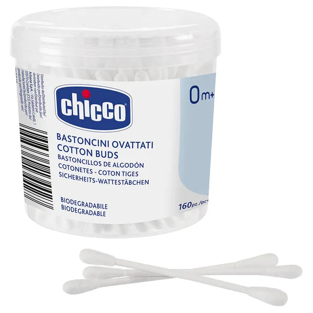 Chicco baby cotton buds pack of 160 biodegradable