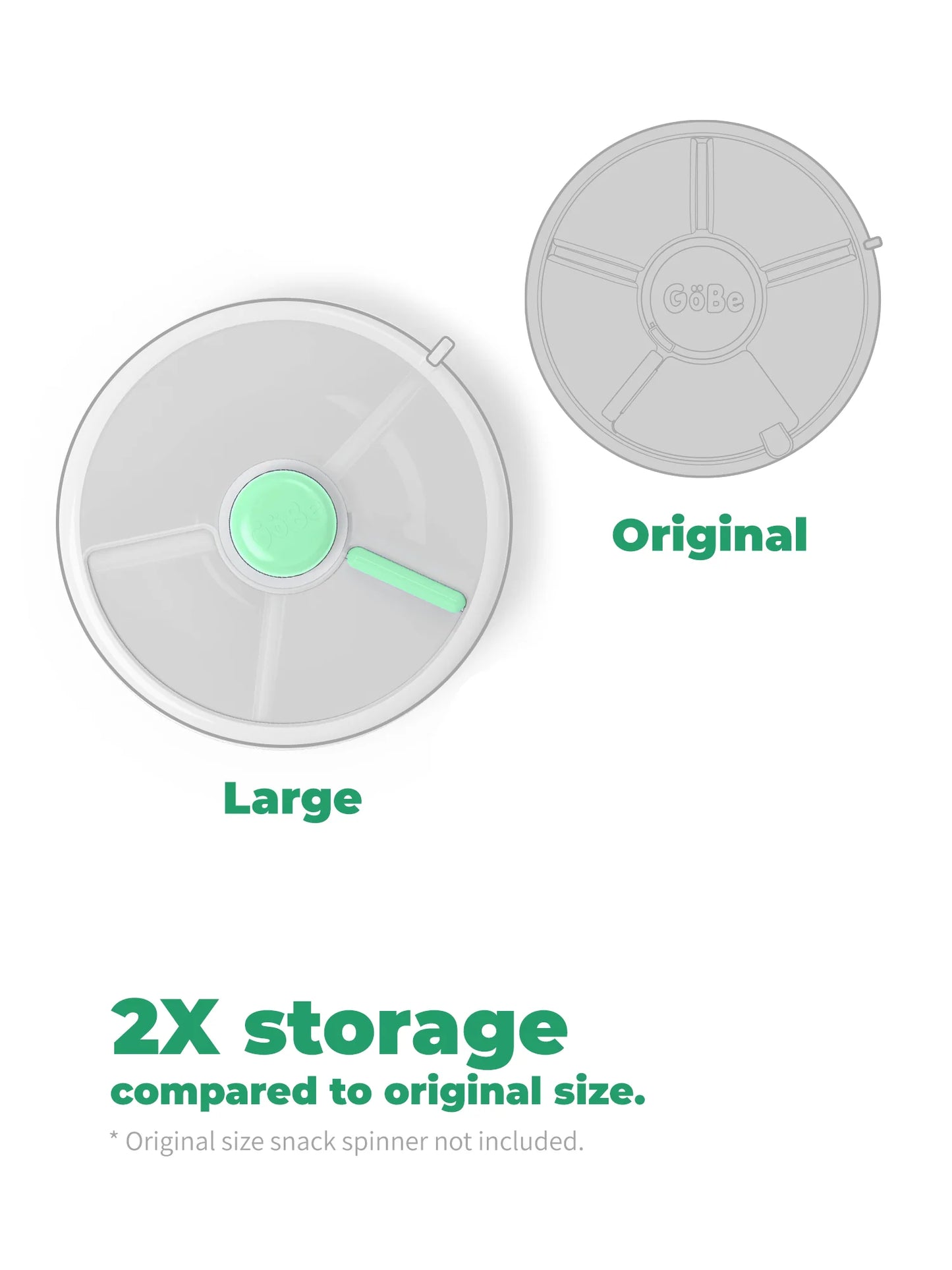 GoBe Large Snack Spinner Slide-Mint Green