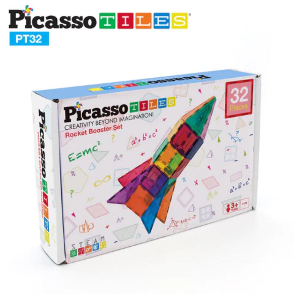 Picasso Tiles - Magnetic Rocket Booster- 32pcs