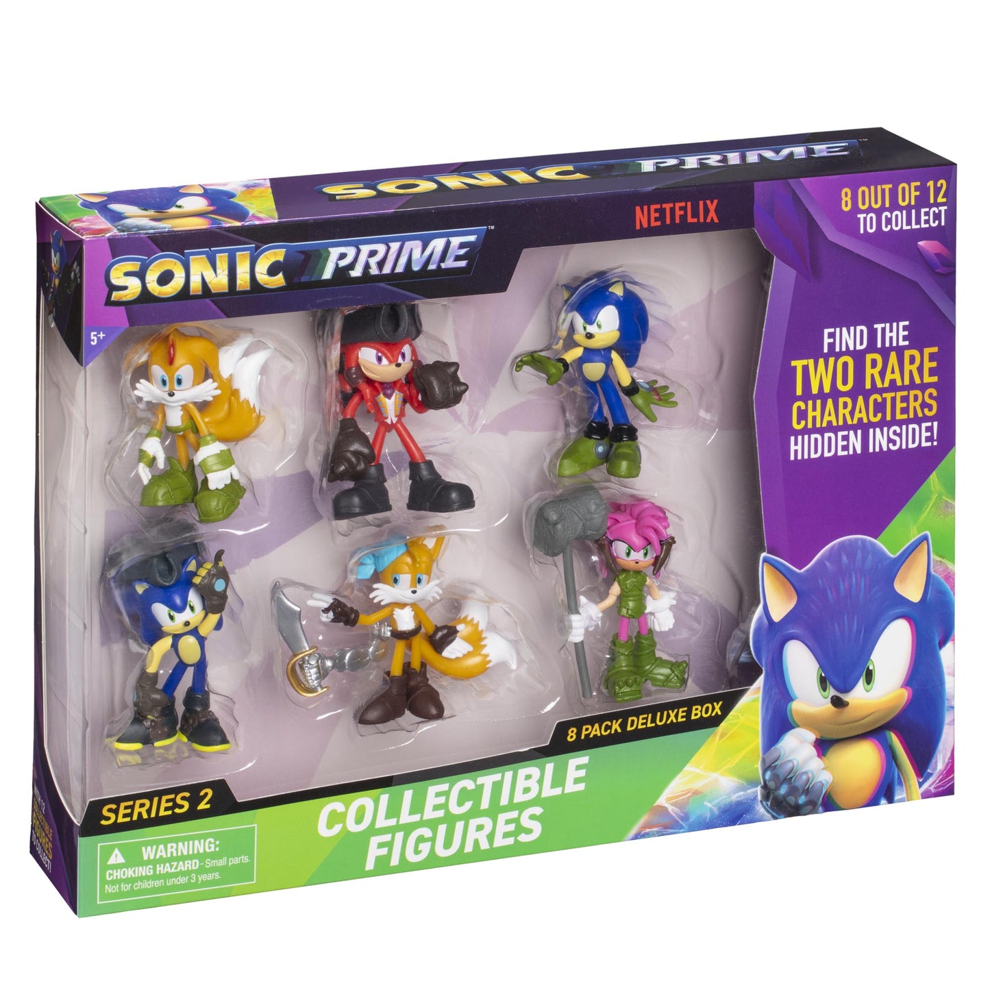 Sonic - Figures Deluxe Box w/ 2 Rare Hidden Characters - 8pcs