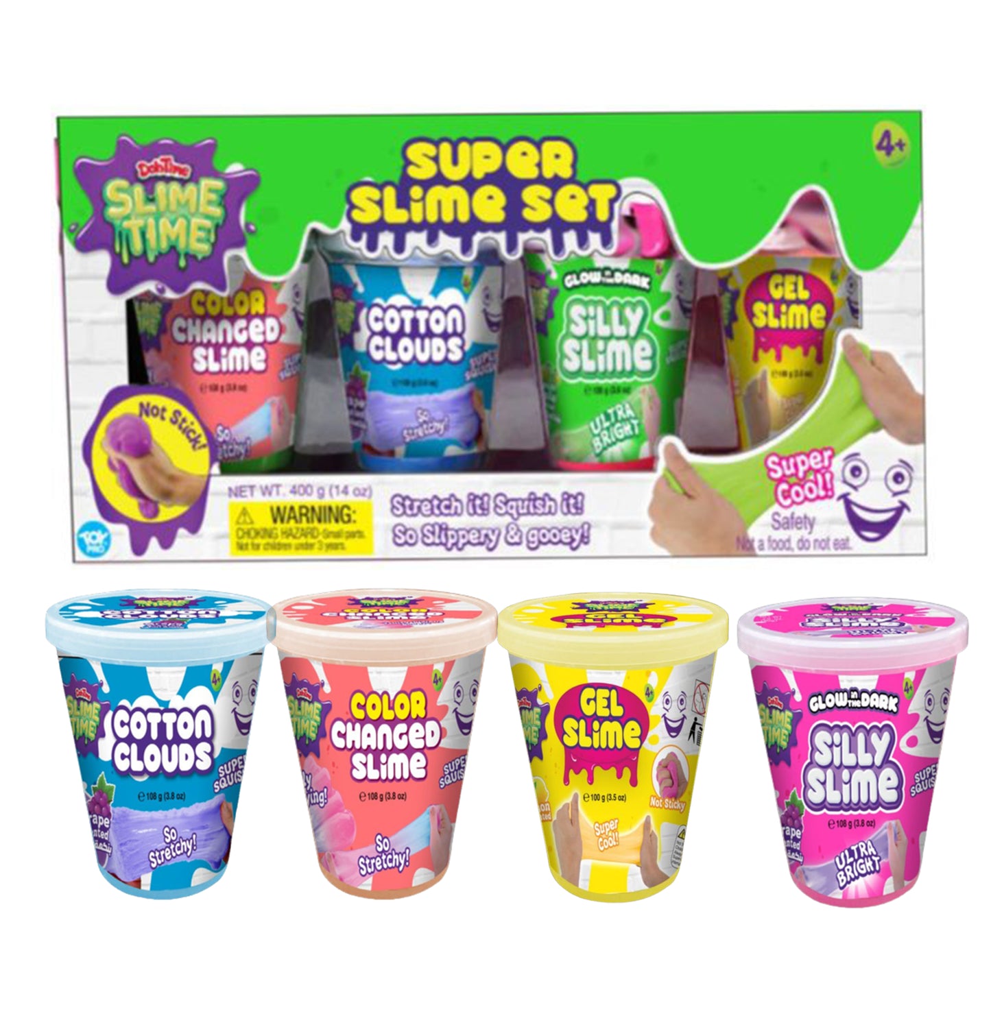 Doh time Slime Super Slime Set 4 Cans