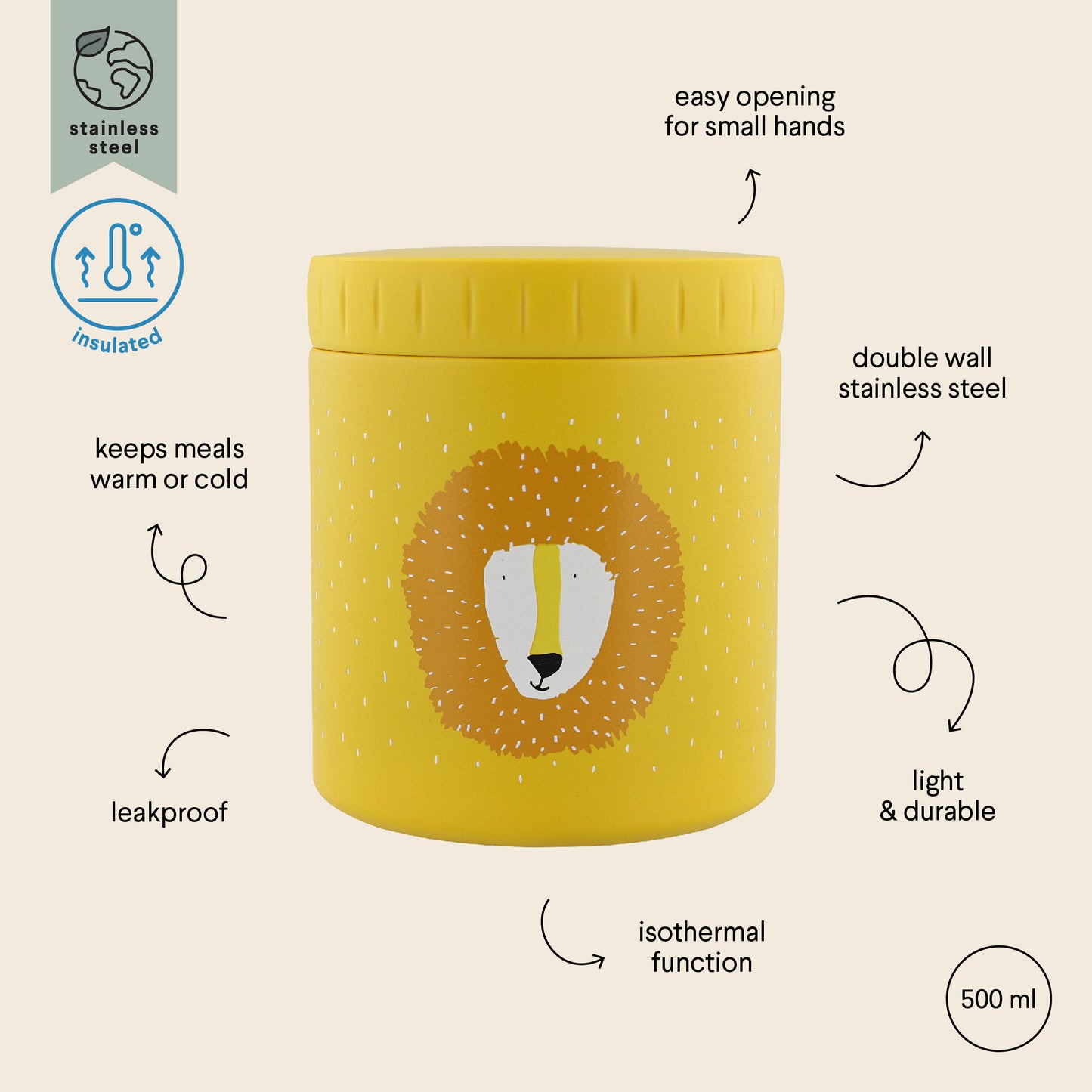 Insulated Food Jar (350ml) - Mr. Lion