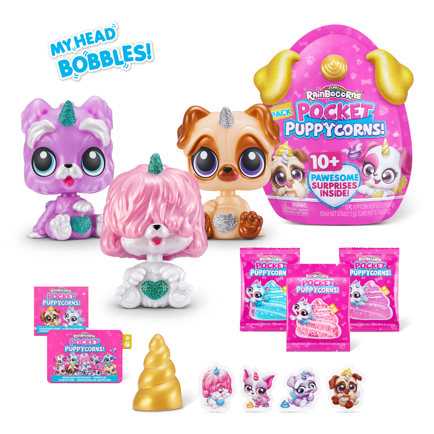 Rainbocorns Pocket Puppycorn Surprise Bobble Head (Large) (S1)