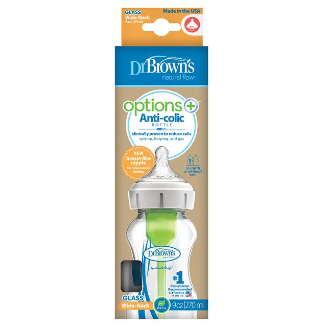 Dr. Browns - 270ml Glass Wide-Neck Options+ Bottle 1Pc