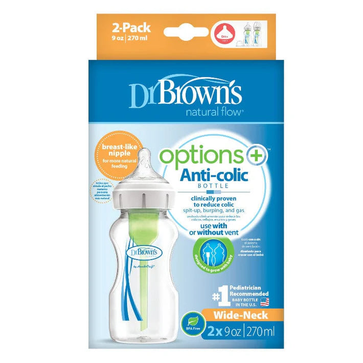 Dr. Browns -270ml Wide-Neck Options+ Bottle 2pcs