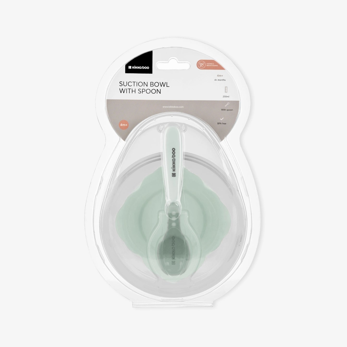 Suction Bowl with Spoon Mint-Kikkaboo