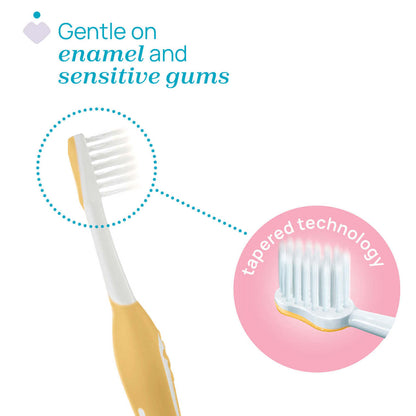 Chicco Combo Toothbrushes 6‑36M Lilac & Mustard