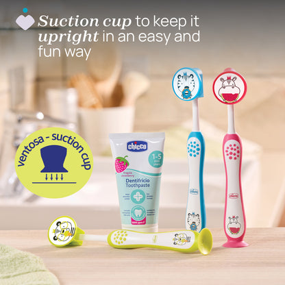 Chicco Combo Toothbrushes 3-6 Y Hippo & Panda