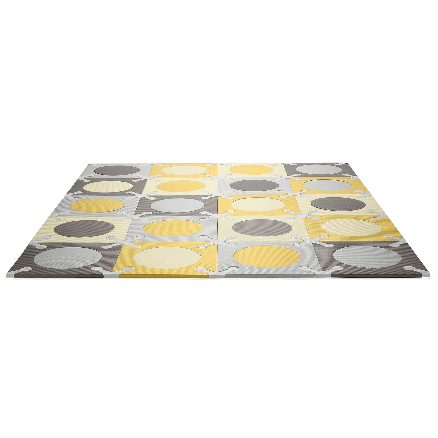 SkipHop - Playspot Floor Tiles - Gold & Grey