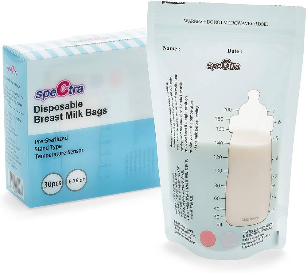 Spectra - Pre-Sterilized Milk Storage zipper bag temp sensing