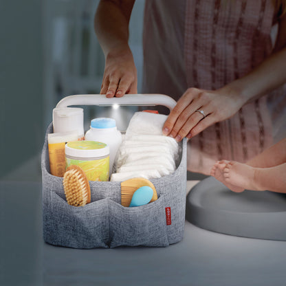 SkipHop-Light Up Diaper Caddy-Grey