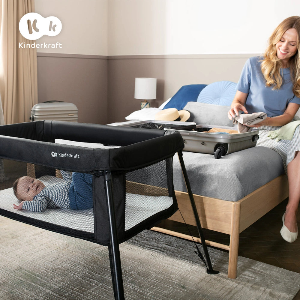 Kinderkraft - Cami 3-In-1 Baby Cot - Black