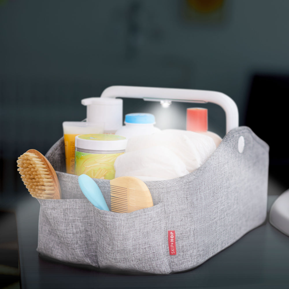 Skip Hop Light-Up Diaper Caddy - Grey