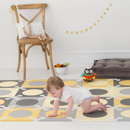 SkipHop - Playspot Floor Tiles - Gold & Grey