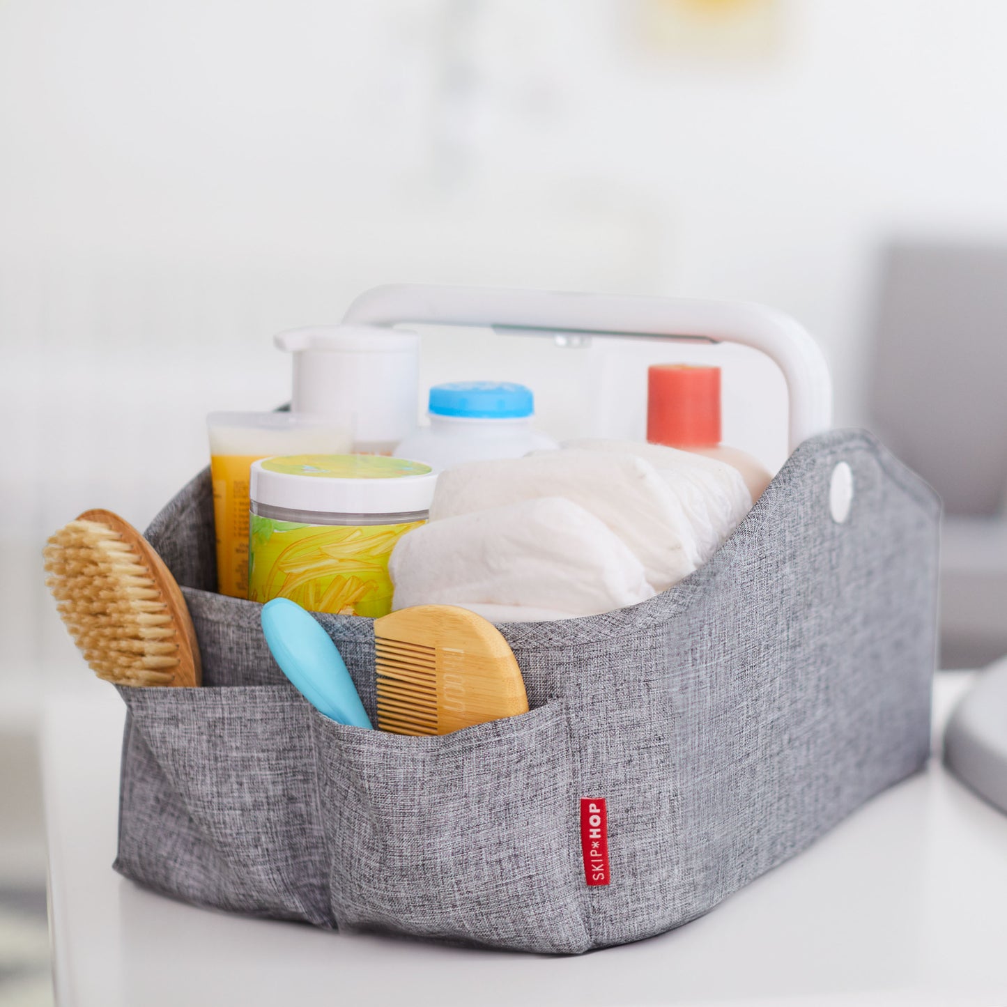 SkipHop-Light Up Diaper Caddy-Grey