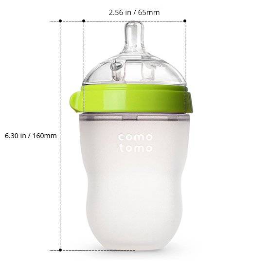 Comotomo - Natural Feel Baby Bottle 250ml - Green