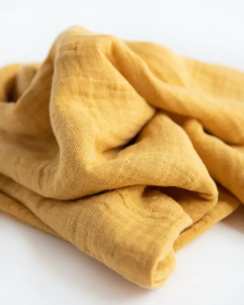 Little Unicorn - Cotton Muslin Swaddle -Mustard