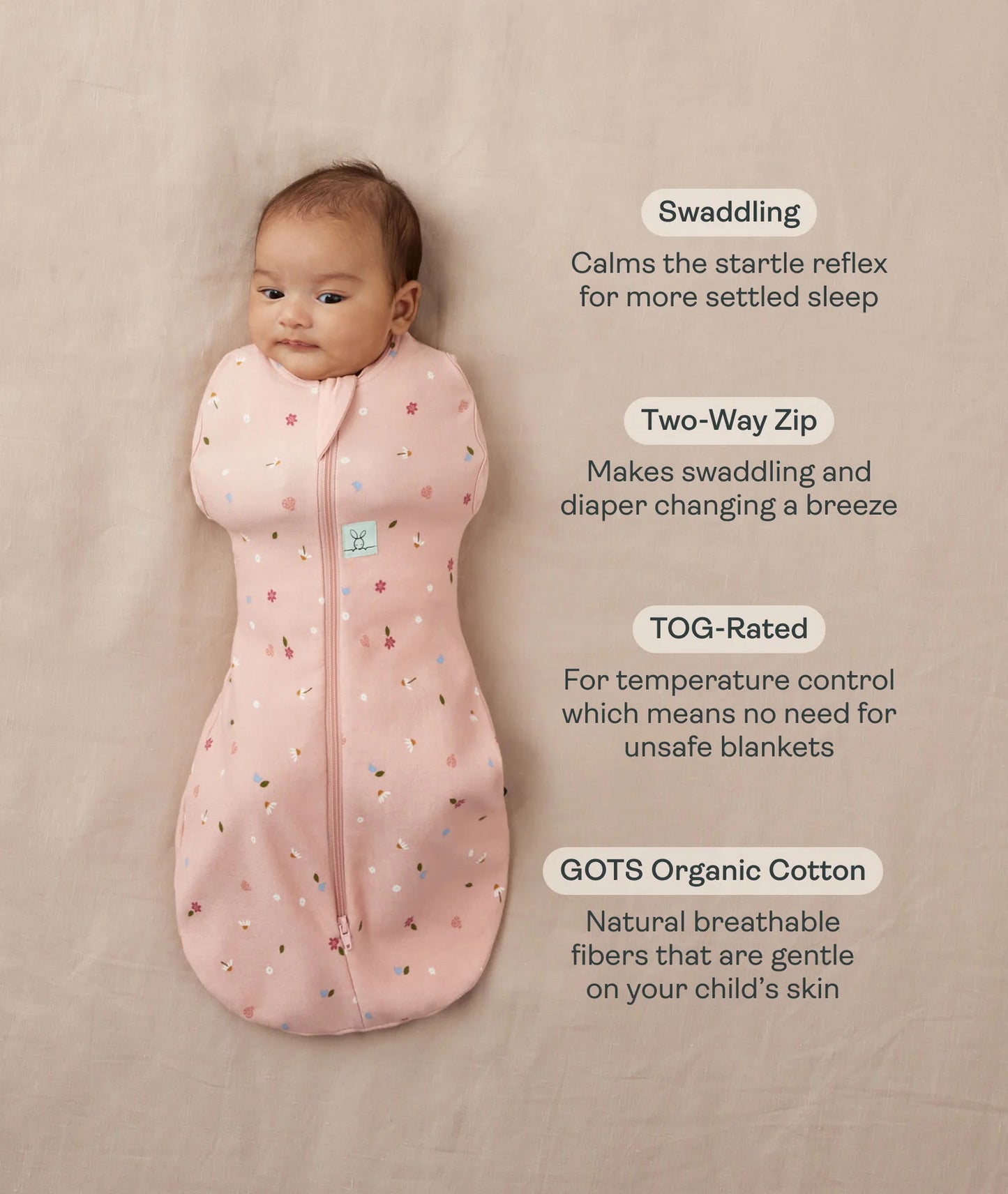 Ergo Pouch - Cocoon Swaddle Bag -TOG(0.2)-Bon Appetit