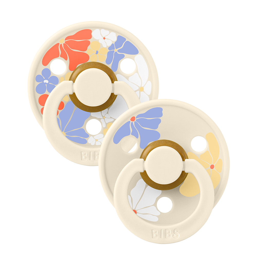 Bibs Pacifier Size 1-Baby 0-6M (2pcs)-Studio Colour -Ivory Mix