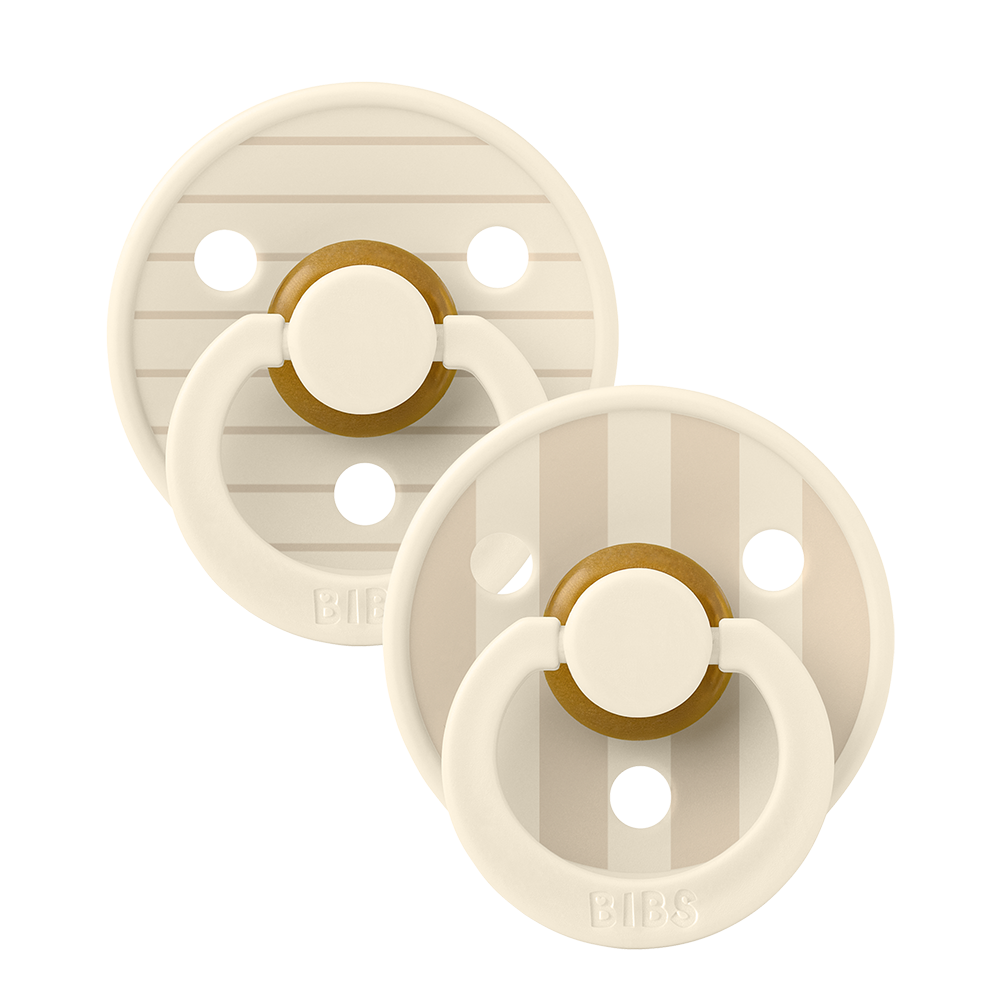 Bibs Pacifier Size 1-Baby 0-6M (2pcs)-Studio Colour -Vanilla Mix