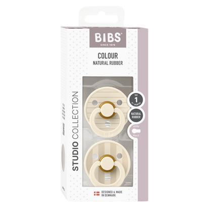 Bibs Pacifier Size 1-Baby 0-6M (2pcs)-Studio Colour -Vanilla Mix
