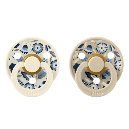 Bibs x Liberty 2 PACK Colour Bobo Latex Size 1 Ivory Mix