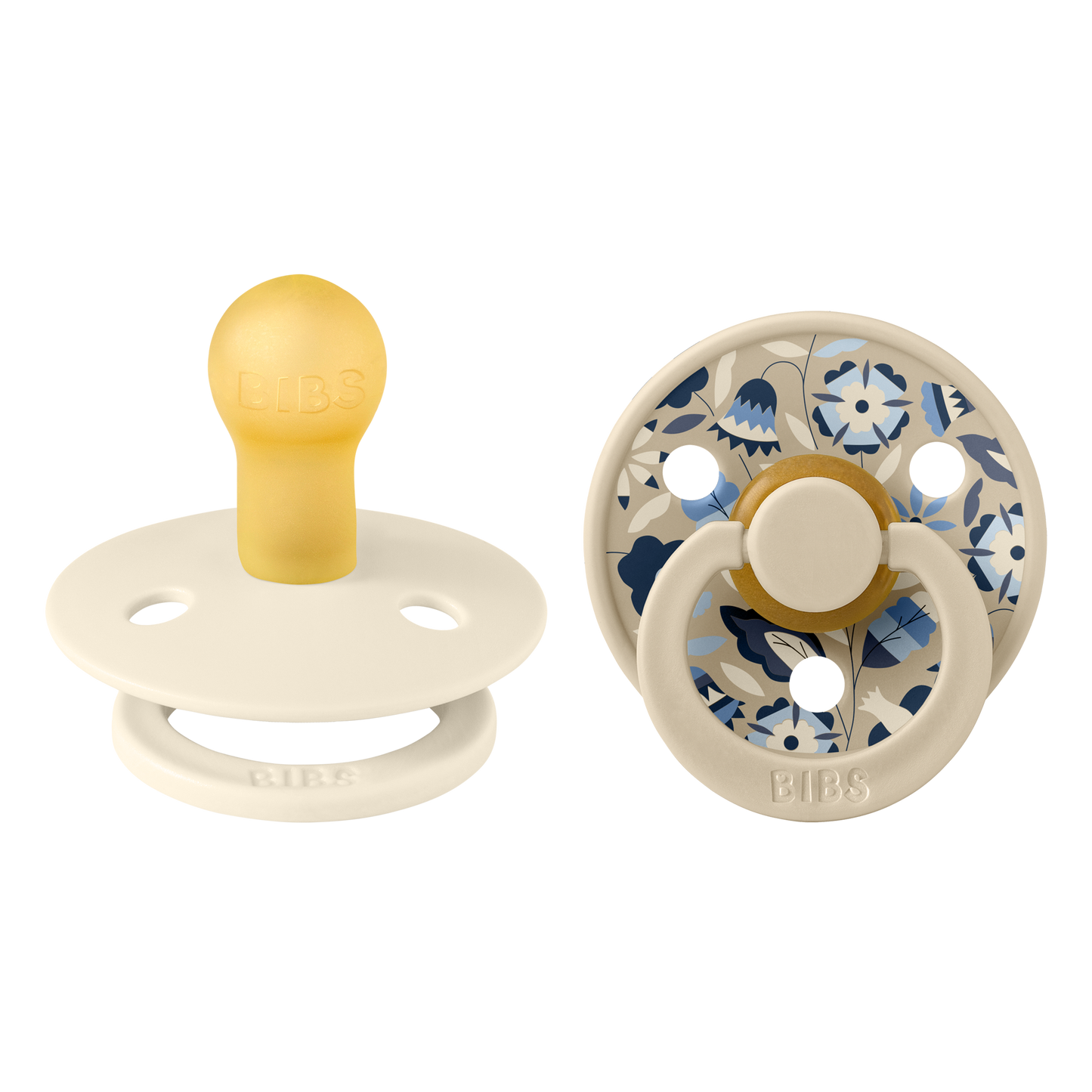 Bibs x Liberty 2 PACK Colour Bobo Latex Size 1 Ivory Mix