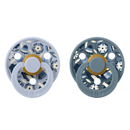 Bibs x Liberty 2 PACK Colour Bobo Latex Size 1 Dusty Blue Mix
