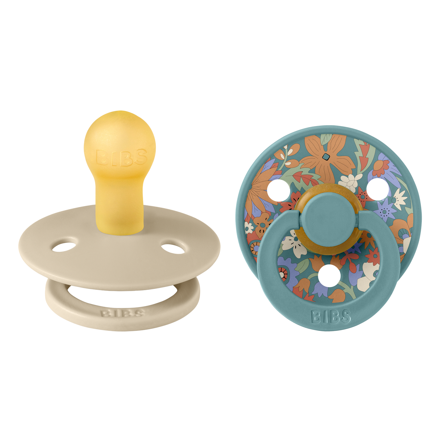 Bibs x Liberty 2 PACK Colour June Blossom Latex Size 1 Vanilla Hush Mix