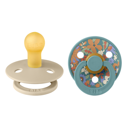 Bibs x Liberty 2 PACK Colour June Blossom Latex Size 1 Vanilla Hush Mix