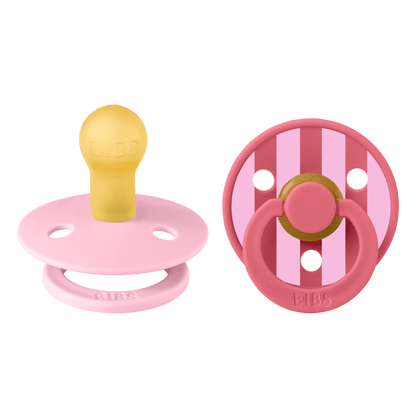 Bibs Pacifier Size 1-Baby 0-6M (2pcs)-Studio Colour -Baby Pink Coral Mix