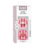 Bibs Pacifier Size 1-Baby 0-6M (2pcs)-Studio Colour -Baby Pink Coral Mix