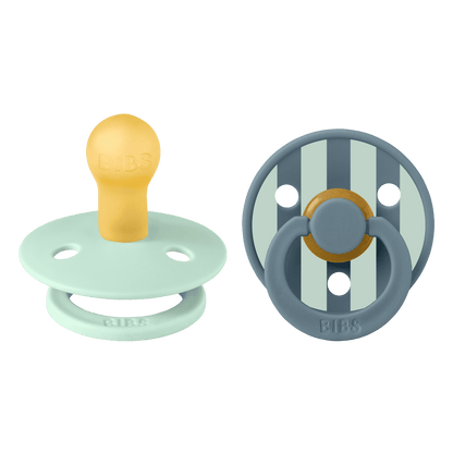 Bibs Pacifier Size 1-Baby 0-6M (2pcs)-Studio Colour -Nordic Mint Petrol Mix