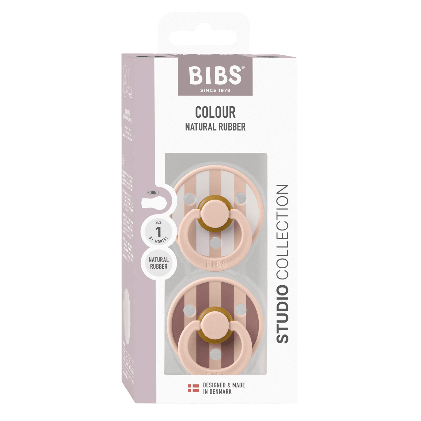 Bibs Pacifier Size 1-Baby 0-6M (2pcs)-Studio Colour -Blush Mix