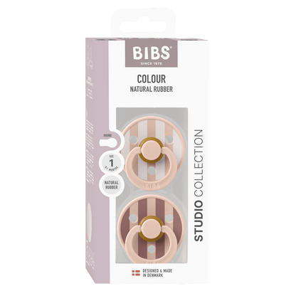 Bibs Pacifier Size 1-Baby 0-6M (2pcs)-Studio Colour -Blush Mix