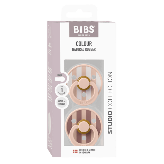 Bibs Pacifier Size 1-Baby 0-6M (2pcs)-Studio Colour -Blush Mix
