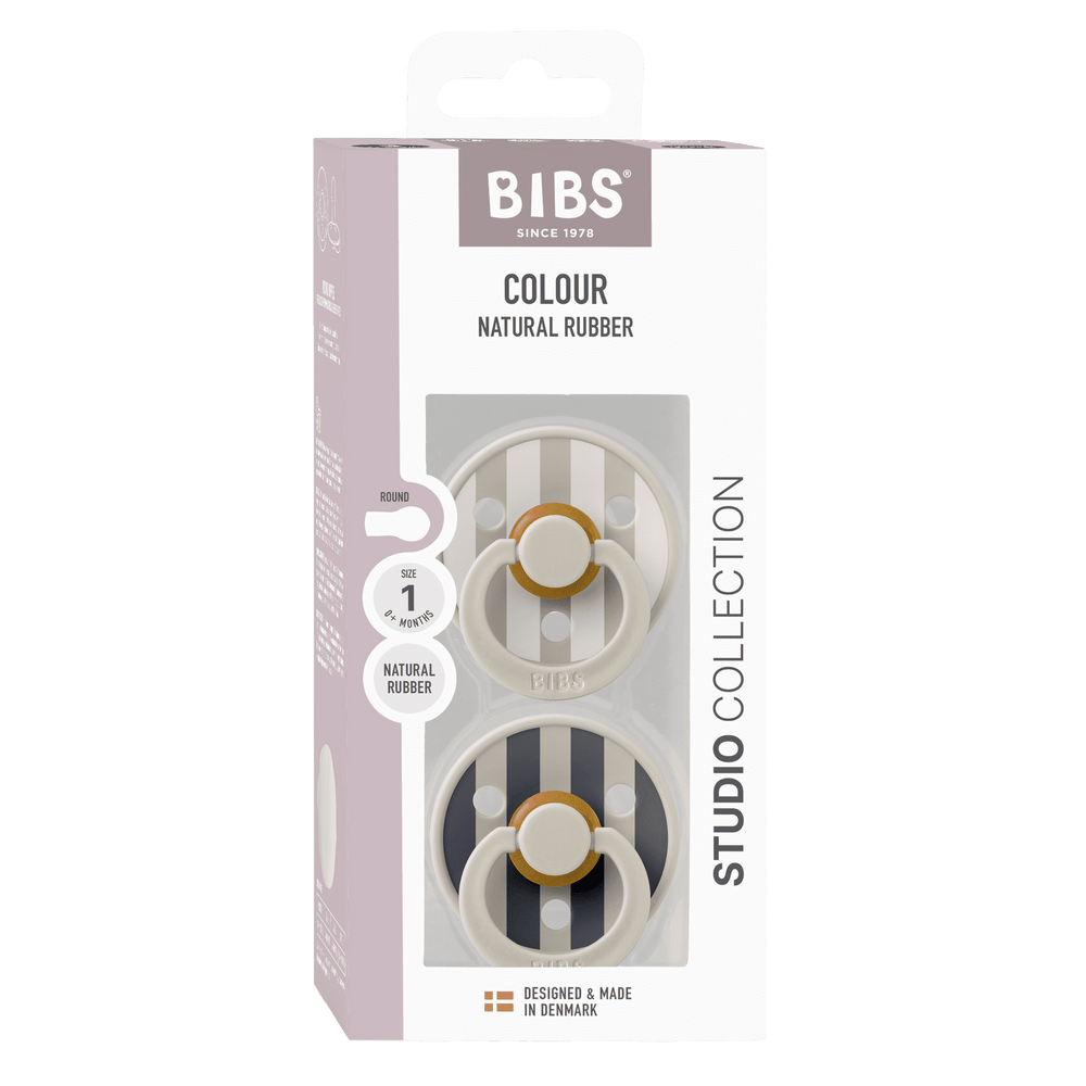 Bibs Pacifier Size 1-Baby 0-6M (2pcs)-Studio Colour -Sand Mix
